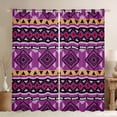 thumbnail image 1 of Manfei Southwestern Aztec Blackout Curtains Set of 2 (52x84 Each), , Purple Black Curtain, 1 of 6