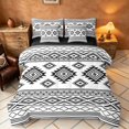 thumbnail image 1 of Manfei Southwestern Aztec Full Size Bedding Sets, Bohemian Black White Full Size Bed in a Bag, Black Reversible 7pcs, 1 of 6