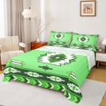 thumbnail image 1 of Manfei Southwestern Aztec Geometric Twin Sheet Sets,Rustic Western bohemian Twin Fitted Sheet,Green White Flat Sheet For Adult,Microfiber Bedroom Decor,3-Piece, 1 of 7