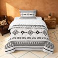 thumbnail image 1 of Manfei Southwestern Aztec Twin Comforter Sets, Bohemian Black Beige Bedding Set, Reversible 2 Pieces, 1 Comforter and 1 Pillowcase, 1 of 6