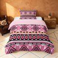 thumbnail image 1 of Manfei Southwestern Aztec Twin Comforter Sets, , Pink Black Bedding Set, Pink Reversible 2-Piece, 1 Comforter and 1 Pillowcase, 1 of 6