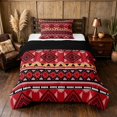 thumbnail image 1 of Manfei Southwestern Aztec Twin Comforter Sets, , Red Black Bedding Set, Black Reversible 2-Piece, 1 Comforter and 1 Pillowcase, 1 of 6
