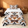 thumbnail image 1 of Manfei Southwestern Geometric Twin Comforter Sets, Hippie Aztec Bedding Set, White Brown Black, Reversible 2pcs, 1 Comforter and 1 Pillowcase, 1 of 6