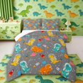 thumbnail image 1 of Manfei Space Astronaut Dino Animals Queen Comforter Set,Neon Stars Comforter Sets Queen,Gray Blue,Reversible,3pcs,1 Comforter and 2 Pillowcases, 1 of 7