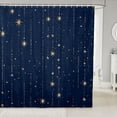 thumbnail image 1 of Manfei Sparkle Stars Print Shower Curtain 72Wx72L,Cute Cartoon Themed Bathroom Curtain,Navy Blue, 1 of 5