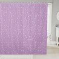 thumbnail image 1 of Manfei Sparkle Stars Print Shower Curtain 72Wx72L,Kawaii Cartoon Theme Bathroom Curtain,Light Purple White, 1 of 5