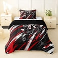 thumbnail image 1 of Manfei Speed Motocross Twin Comforter Sets，Speed Games Bedding Set，Red White,Black Reversible,2pcs,1 Comforter and 1 Pillowcase, 1 of 7