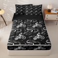 thumbnail image 1 of Manfei Speed Motocross Zipper Full Size Comforter Sets with Fitted Sheet and 2 Pillowcases,Extreme Sport Zipper Bedding Set,Black,Black Reversible,4pcs, 1 of 8