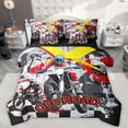 thumbnail image 1 of Manfei Speed Motorcycle 7-Piece Twin Bedding Sets,Extreme Sport Bedding Comforter Set,Watercolor Splash Ink Sheet Sets For Boys Kids,Microfiber Bedroom Decor Reversible, 1 of 8