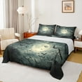 thumbnail image 1 of Manfei Spooky Bats Full Size Sheets,Happy Halloween Day Bed Sheets,Yellow Moon Pattern Sheet Sets For Boys Kids,Luxury Bedroom Decor,4 Pieces, 1 of 7