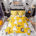 thumbnail image 1 of Manfei Spooky Halloween 7pcs Bedding Comforter Set,Lovely Ghost Queen Bedding Sets,Halloween Pumpkin Lantern Queen Sheet Sets For Girl Boy,Microfiber Bedroom Decor Reversible, 1 of 8
