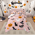 thumbnail image 1 of Manfei Spooky Halloween Ghost Full Size Comforter Sets,Funny Pumpkin Lantern Bedding Comforter Set,Lovesly Cat Bats Bedding Sets For Child,Breathable Home Decor Reversible,3 Pieces, 1 of 8