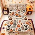 thumbnail image 1 of Manfei Spooky Pumpkin Lantern Fitted Sheet Queen,Magic Witch Pattern Halloween Bedding,3-Piece,1 Fitted Sheet and 2 Pillowcases, 1 of 6