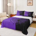 thumbnail image 1 of Manfei Spooky Spider Webs Queen Sheet Sets,Happy Halloween Day Flat Sheet,Purple Black Queen Fitted Sheet For Boys Kids,Luxury Bedroom Decor,4 Pieces, 1 of 7