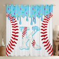 thumbnail image 1 of Manfei Sport Baseball Blackout Curtains Set of 2 (52x84 Each),Initial K Window Curtains, 1 of 6