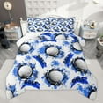 thumbnail image 1 of Manfei Sport Golf 3 Pieces Queen Comforter Set for Teens Boys Girls,Ball Gamer Ultra Soft Bedding Sets,Blue Graffiti Splash Bedding Comforter Set,Lightweight Room Decor,Reversible, 1 of 8
