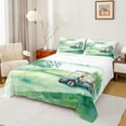 thumbnail image 1 of Manfei Sport Golf 4 Pieces Queen Sheet Sets for Teens Boys Girls,Green Car Ultra Soft Flat Sheet,Geometric Plaid Flag Queen Fitted Sheet,Microfiber Bedroom Decor, 1 of 7
