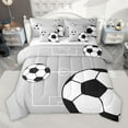 thumbnail image 1 of Manfei Sport Soccer 7-Piece Twin Bedding Sets for Female Men Teens,Boys Football Print Bedding Comforter Set,Ball Gamer Breathable Sheet Sets,Luxury Bedroom Decor,Reversible, 1 of 8