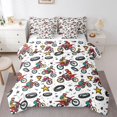thumbnail image 1 of Manfei Sporty Motocross 7-Piece Twin Bedding,Cute Stars Bedding Comforter Set,White,Reversible, 1 of 7