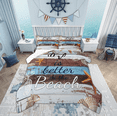 thumbnail image 1 of Manfei Starfish Sealife Bedding Twin Comforter Set, Rustic Farmhouse Down Comforter, Wooden Plank Reversible Duvet Insert, Lightweight Room Decorative, 2pcs, 1 of 8