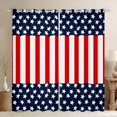 thumbnail image 1 of Manfei Stars Stripe Kitchen Curtains,Patriotic American Flag Black Out Curtains Pack of 2 (42x63 Each),Red Navy, 1 of 7