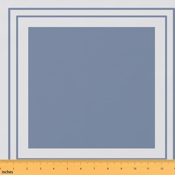Manfei Steel Square Fabric by the Yard 10 Yards, Powder Blue Frame Home ...