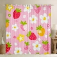 thumbnail image 1 of Manfei Strawberry Child Black Out Curtains, Cartoon Fruit Print Curtains Pack of 2 (42x63 Each), Pink Blossoms Floral Bedroom Curtains, Curtains and Drapes Room Decor, 1 of 6