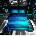 thumbnail image 1 of Manfei Stripes Ombre Queen Comforter Set, Abstract Line Bedding Comforter Set, 3-Piece, 1 of 8