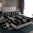 thumbnail image 1 of Manfei Sugar Skull Bed Sheets Set Queen Size,Gothic Style Bedding Sets Queen Size,Starry Sky Bed Sheets Queen,Lightweight Teenager Bedroom Decor,4 Pieces, 1 of 6