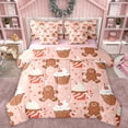 thumbnail image 1 of Manfei Sweet Dessert Cake 7pcs Bedding Comforter Set,Kawaii Gingerbread Man Queen Bedding Sets,Merry Christmas Queen Sheet Sets For Girls,Luxury Bedroom Decor Reversible, 1 of 8