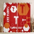 thumbnail image 1 of Manfei Tampa Bay Curtains Pack of 2 (42x84 Each),Geometric Hockeycomb Hexagon Curtains Blackout,First Letter T Bedroom Curtains For Boys,Super Cozy Room Decor, 1 of 6