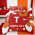thumbnail image 1 of Manfei Tampa Bay Full Size Comforter Sets,Geometric Hockeycomb Hexagon Bedding Comforter Set,First Letter T Bedding Sets For Boys,Super Cozy Room Decor Reversible,3 Pieces, 1 of 9