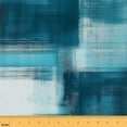 thumbnail image 1 of Manfei Teal Ombre Fabric by the Yard (1 Yard), Abstract Oil Painting Decorative Fabric by the Yard, Gradient Watercolor Sewing & Crafting Fabric, Luxury Bedroom Decorative, 1 of 6