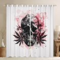 thumbnail image 1 of Manfei Teen 3D Skeleton Blackout Curtains Set of 2 (52x84 Each), Leaf Botanical Window Curtains, Gothic Theme Curtains and Drapes, Curtains and Drapes Decor, 1 of 6