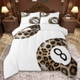 thumbnail image 1 of Manfei Teen Billiards Bedding Comforter Set,Ball Sports Game Twin Comforter Sets,Brown Cheetah Pattern Bedding Set for girls boys,Super Cozy Room Decor Reversible,2 Pieces, 1 of 8