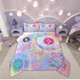 thumbnail image 1 of Manfei Teen Musical Note Full Size Comforter Sets, Princess Butterfly Bedding Comforter Set, Dreamy Mystic Galaxy Reversible Bedding Sets, Ultra Soft Home Decor, 3 Pieces, 1 of 8
