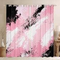 Manfei Teens Adults Abstract Oil Painting Black Out Curtains,Vintage Aesthetic Curtains Pack of 2 (42x63 Each),Retro Gradient Minimalist Bedroom Curtains,Breathable Home Decor