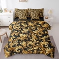 thumbnail image 1 of Manfei Teens Adults Bohemian Damask Bedding Comforter Set 7pcs,Black Golden Queen Bedding Sets Super Cozy,Exotic Style Queen Sheet Sets,Breathable Home Decor,Reversible, 1 of 8
