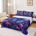 thumbnail image 1 of Manfei Teens Adults Flowers Gradient Butterflies 4 Pieces Queen Sheet Sets,Spring Garden Ultra Soft Flat Sheet,Dreamy Princess Queen Fitted Sheet,Super Cozy Room Decor, 1 of 7