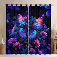 thumbnail image 1 of Manfei Teens Adults Flowers Gradient Butterflies Blackout Curtains Set of 2 (52x84 Each),Spring Garden Window Curtains,Dreamy Princess Curtains and Drapes,Super Cozy Room Decor, 1 of 6