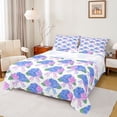 thumbnail image 1 of Manfei Teens Adults Kawaii Bow 4pcs Bed Sheets,Floral Hydrangea King Sheets,Spring Garden Super Cozy Sheet Set,Super Cozy Room Decor, 1 of 7