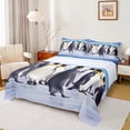 thumbnail image 1 of Manfei Teens Antarctic Penguin Queen Sheet Sets, 3D Animal Flat Sheet, Kawaii Wildlife Queen Fitted Sheet, Microfiber Bedroom Decor, 4 Pieces, 1 of 7