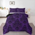 thumbnail image 1 of Manfei Teens Bohemian Damask 3 Pieces Queen Comforter Set,Traditional Floral Flower Ultra Soft Bedding Sets,Exotic Style Bedding Comforter Set Breathable,Breathable Home Decor,Reversible, 1 of 8