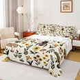 thumbnail image 1 of Manfei Teens Boys Girls Animal Honeybee Twin Sheet Sets 3pcs,Floral Mushroom Twin Fitted Sheet Microfiber,Vintage Chic Flowers Breathable Flat Sheet,Super Cozy Room Decor, 1 of 7