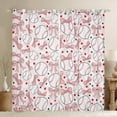 thumbnail image 1 of Manfei Teens Cartoon Baseball Black Out Curtains, Kawaii Stars Bowknot Curtains Pack of 2 (42x63 Each), Pink White Buffalo Bedroom Curtains, Black Out Curtains Home Decor, 1 of 6