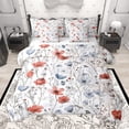 thumbnail image 1 of Manfei Teens Chic Flowers Girl 7pcs Bedding Comforter Set,Botanical Plants Queen Bedding Sets Super Cozy,Spring Graden Queen Sheet Sets,Microfiber Bedroom Decor, 1 of 8