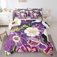 thumbnail image 1 of Manfei Teens Chic Purple Flowers 7-Piece Bedding Comforter Set,Vintage Aesthetic King Bedding Sets,Retro Floral Blossom Ultra Soft Bed Sheets,Ultra Soft Home Decor,Reversible, 1 of 8