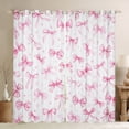 thumbnail image 1 of Manfei Teens Children Cartoon Ribbon Bowtie Black Out Curtains,Love Heart Stars Print Curtains Pack of 2 (42x63 Each),Kawaii Cute Bedroom Curtains,Ultra Soft Home Decor, 1 of 6