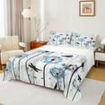 thumbnail image 1 of Manfei Teens Dandelion Dragonfly 3pcs Twin Sheet Sets,Retro Vintage Twin Fitted Sheet,Chic Flower Breathable Flat Sheet,Ultra Soft Home Decor, 1 of 7