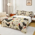 thumbnail image 1 of Manfei Teens Farmhosue Rooster Bed Sheets, Cartoon Farm Animal King Sheets, Rustic Countryside Sheet Set, Lightweight Room Decor, 4-Piece, 1 of 7